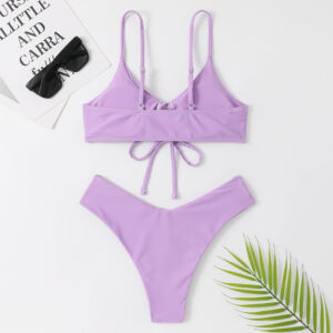 Sexy two-piece one-piece bikini for women in European and American style - fashionable swimsuit