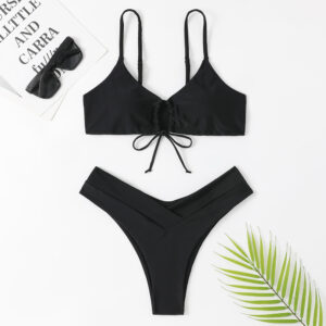 Sexy two-piece one-piece bikini for women in European and American style - fashionable swimsuit
